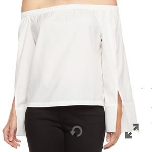Women's Worthington Blouse Small Polar White